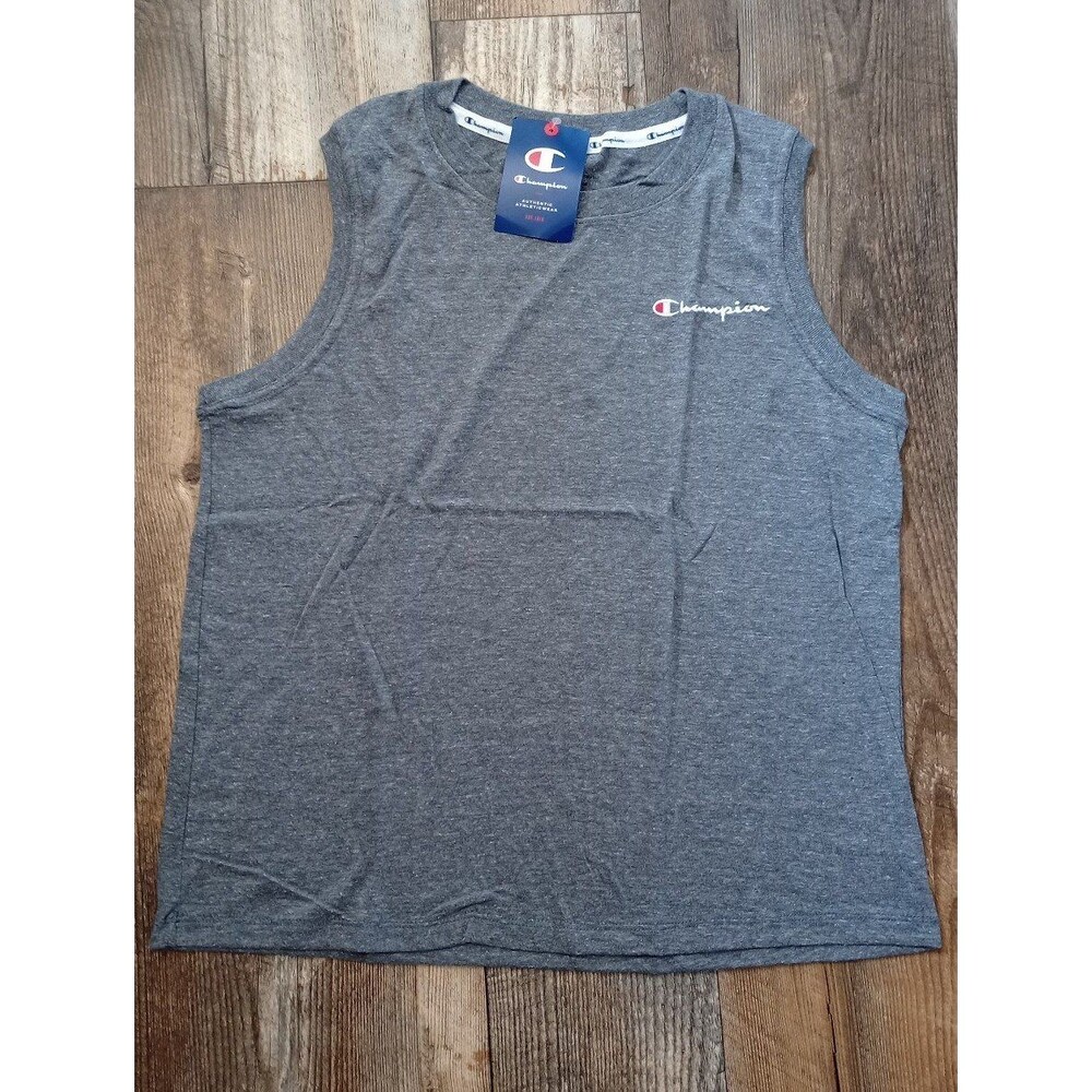 NWT Women's Champion Powerblend Muscle Tee in Heather Gray, Size Medium
